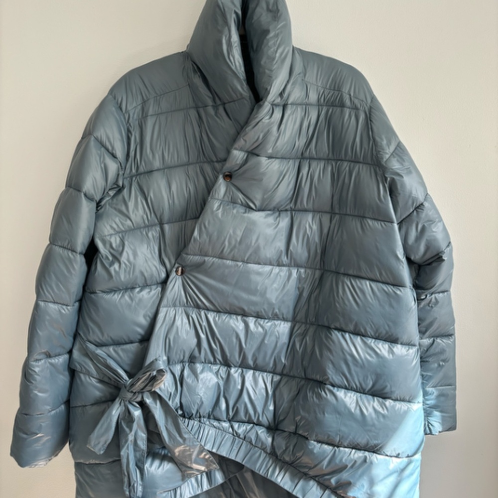 Universal Standard Kanda Puffer jacket, light blue, women's size 14/16  XL/1X